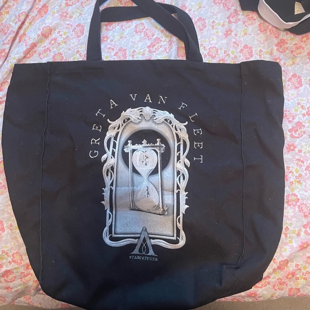 Official Starcatcher World Tour Black Greta Van Fleet Tote Bag